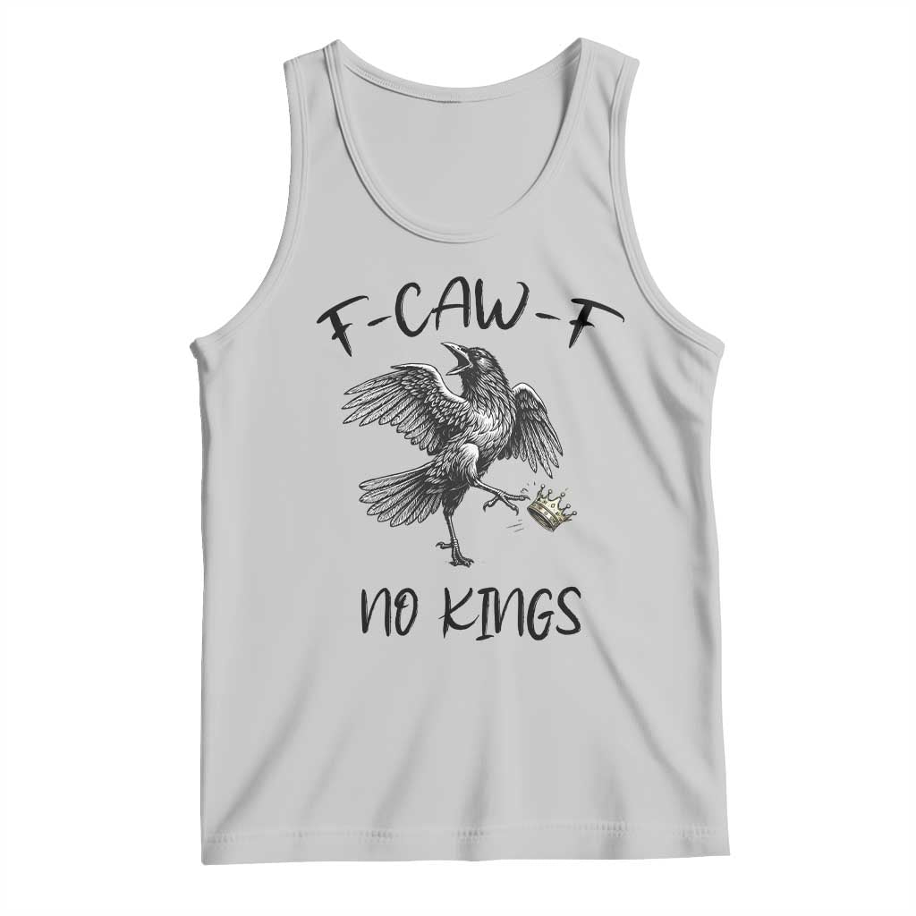 Funny Raven Kicking Crown No Kings Tank Top F Caw F TS12 Ash Print Your Wear