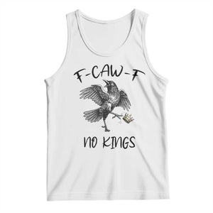Funny Raven Kicking Crown No Kings Tank Top F Caw F TS12 White Print Your Wear