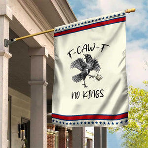 Funny Raven Kicking Crown No Kings Garden Flag F Caw F TS12 Modern Beige Red Print Your Wear
