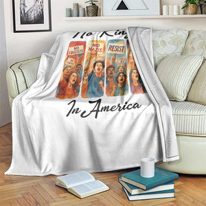 No Kings In America Throw Blanket American Anti Authoritarian Protest TS12 Print Your Wear