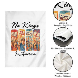 No Kings In America Garden Flag American Anti Authoritarian Protest TS12 Print Your Wear