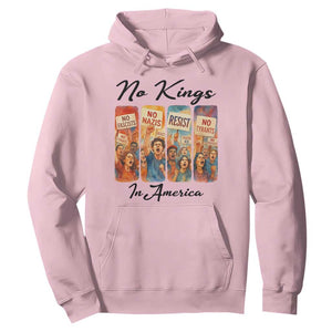 No Kings In America Hoodie American Anti Authoritarian Protest TS12 Light Pink Print Your Wear