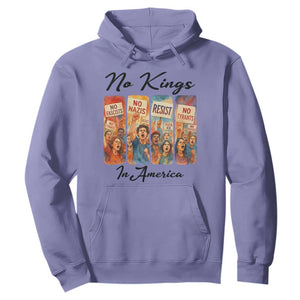 No Kings In America Hoodie American Anti Authoritarian Protest TS12 Violet Print Your Wear