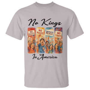 No Kings In America T Shirt American Anti Authoritarian Protest TS12 Ice Gray Print Your Wear