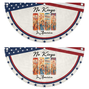 No Kings In America Patriotic Fan Flag American Anti Authoritarian Protest