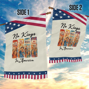 No Kings In America Garden Flag American Anti Authoritarian Protest TS12 Print Your Wear