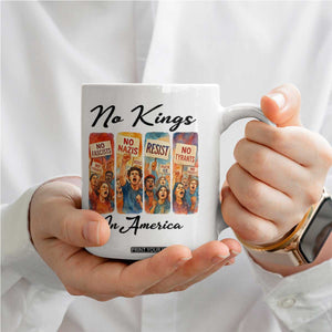 No Kings In America Coffee Mug American Anti Authoritarian Protest TS12 Print Your Wear