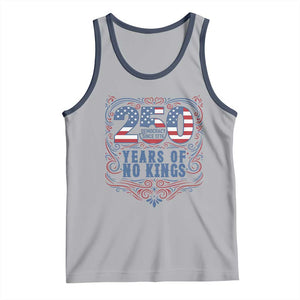 250 Years Of No Kings Tank Top American Freedom Protest TS12 Athletic Heather Navy Print Your Wear