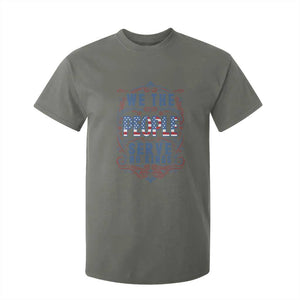 We The People Serve No Kings T Shirt For Kid American Patriot Freedom Gift TS12 Military Green Print Your Wear
