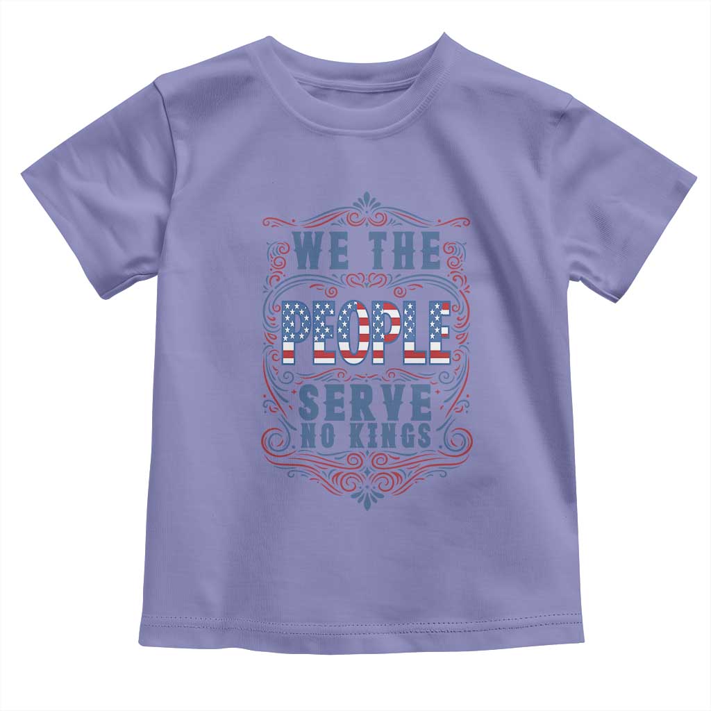 We The People Serve No Kings Toddler T Shirt American Patriot Freedom Gift TS12 Violet Print Your Wear