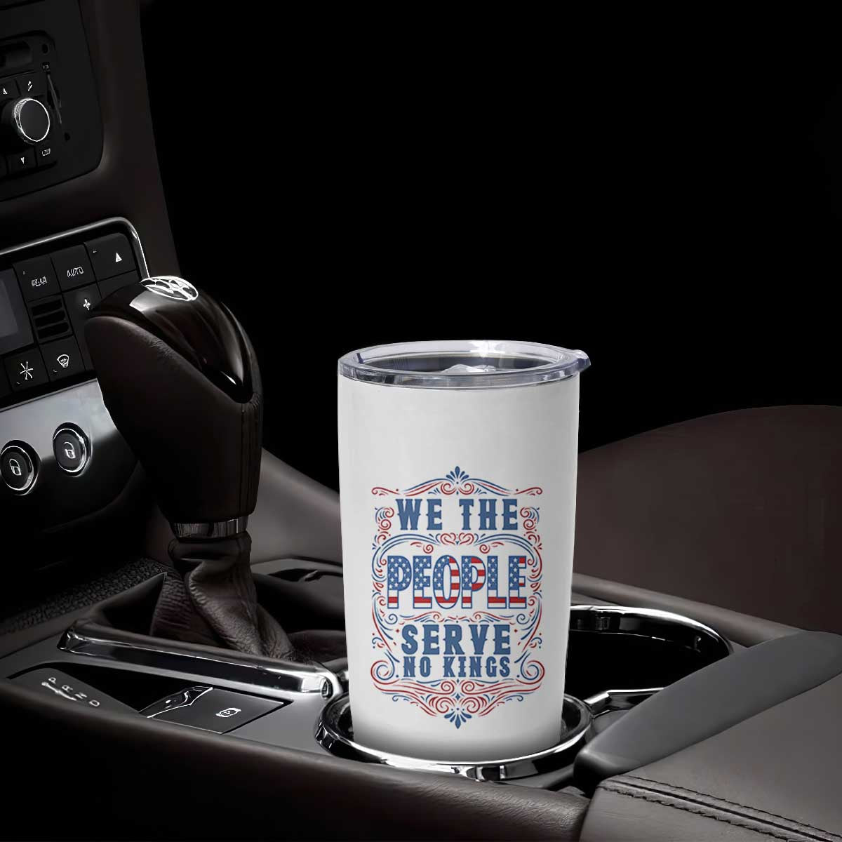 We The People Serve No Kings Tumbler Cup American Patriot Freedom Gift TS12 Print Your Wear