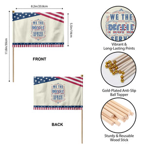 We The People Serve No Kings Patriotic Handheld Flag American Patriot Freedom Gift TS12 Print Your Wear