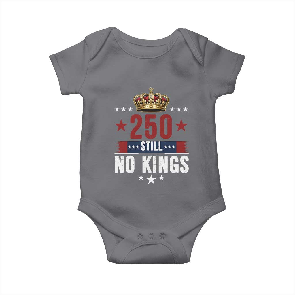 250 Still No Kings Baby Onesie American Patriot Freedom TS12 Charcoal Print Your Wear