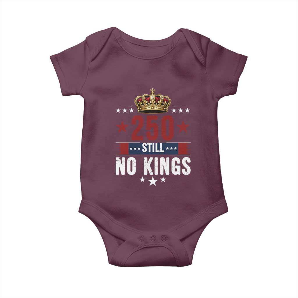 250 Still No Kings Baby Onesie American Patriot Freedom TS12 Maroon Print Your Wear