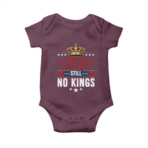 250 Still No Kings Baby Onesie American Patriot Freedom TS12 Maroon Print Your Wear