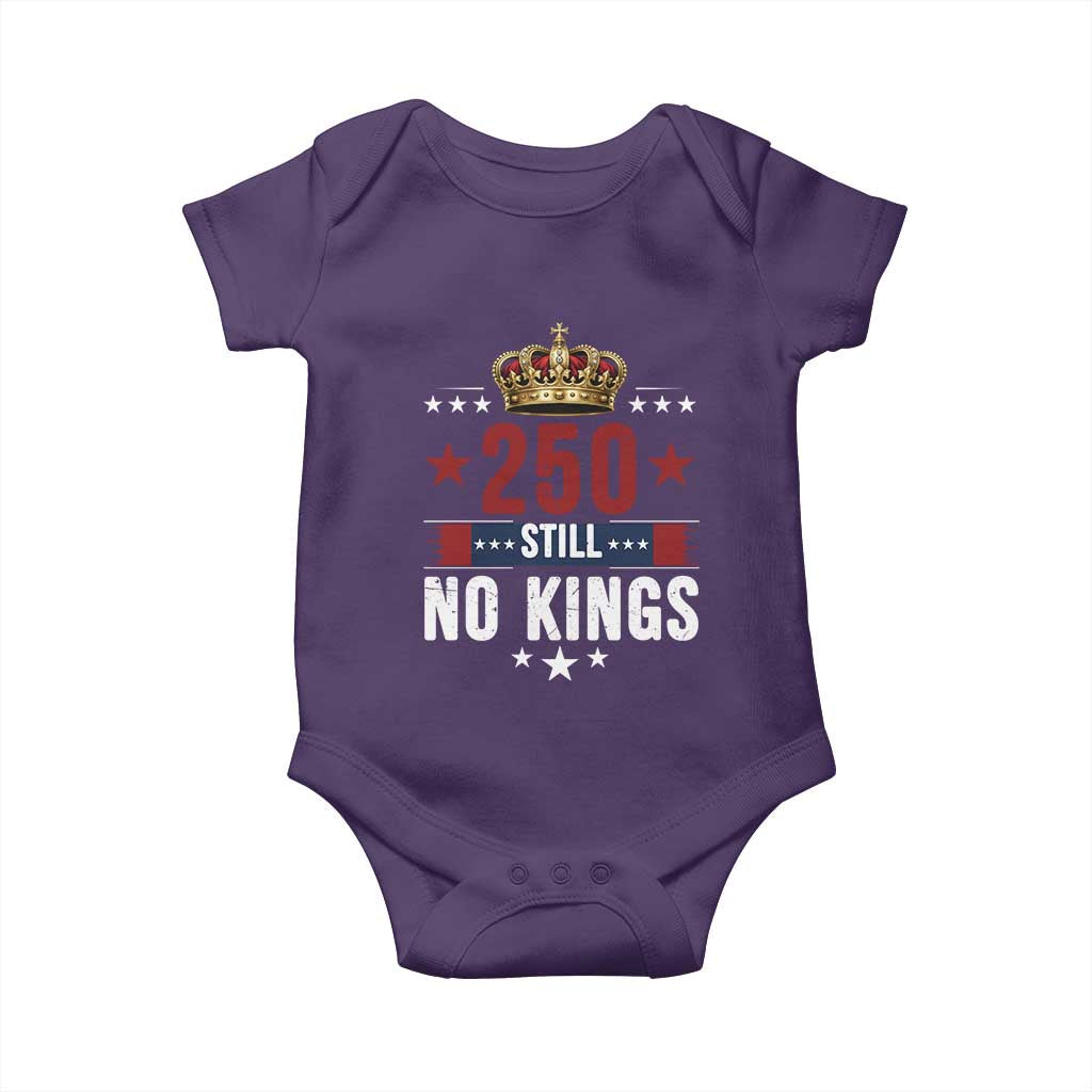 250 Still No Kings Baby Onesie American Patriot Freedom TS12 Purple Print Your Wear
