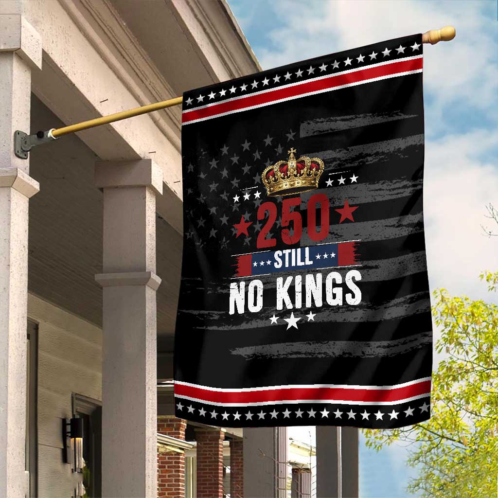 250 Still No Kings Garden Flag American Patriot Freedom TS12 Distressed Black Red Print Your Wear