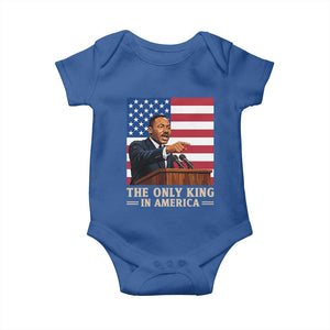 The Only King In America Baby Onesie Honoring Martin Luther King Jr TS12 Royal Blue Print Your Wear