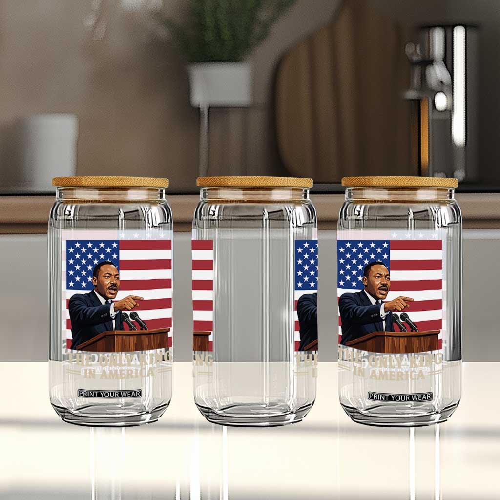 The Only King In America Glass Can Honoring Martin Luther King Jr TS12 Print Your Wear