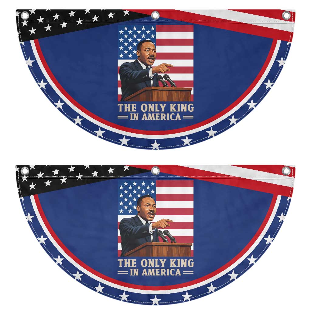 The Only King In America Patriotic Fan Flag Honoring Martin Luther King Jr TS12 2pcs pack Classic Navy Print Your Wear