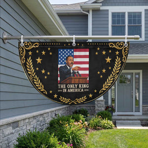 The Only King In America Patriotic Fan Flag Honoring Martin Luther King Jr