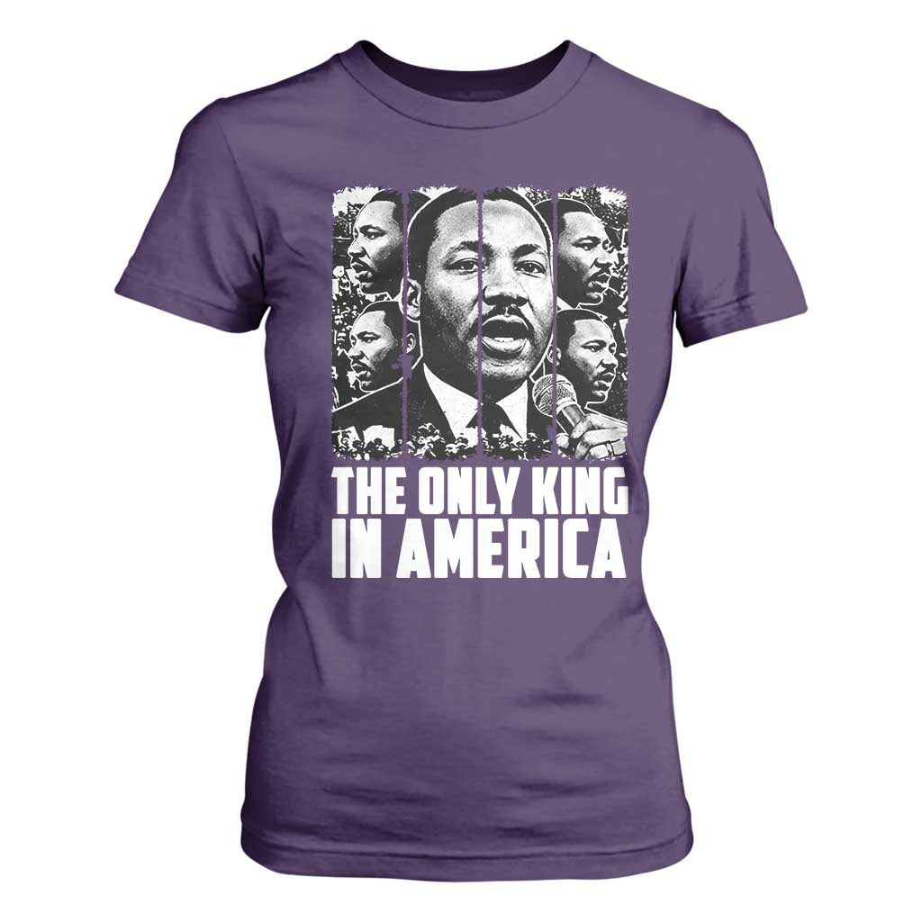 Legacy Of Martin Luther King Jr T Shirt For Women The Only King In America TS12 Purple Print Your Wear