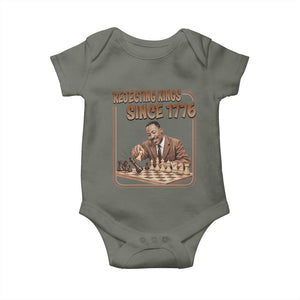 Martin Luther King Baby Onesie Rejecting Kings Since 1776 TS12 Military Green Print Your Wear