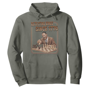 Martin Luther King Hoodie Rejecting Kings Since 1776 TS12 Military Green Print Your Wear