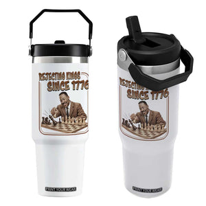 Martin Luther King Flip Straw Tumbler Rejecting Kings Since 1776 TS12 One Size: 30 oz White Print Your Wear