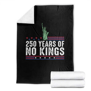 250 Years Of No Kings Throw Blanket Statue Of Liberty Freedom Protest TS12 Black Print Your Wear