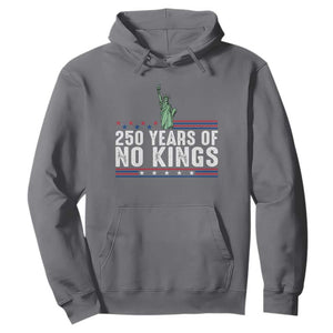250 Years Of No Kings Hoodie Statue Of Liberty Freedom Protest TS12 Charcoal Print Your Wear