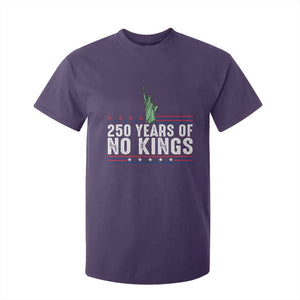 250 Years Of No Kings T Shirt For Kid Statue Of Liberty Freedom Protest TS12 Purple Print Your Wear