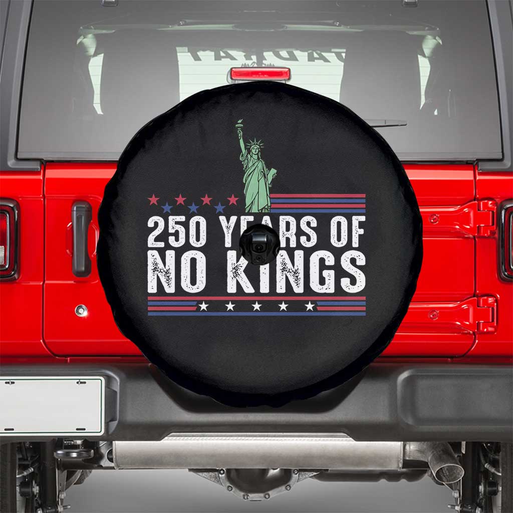 250 Years Of No Kings Spare Tire Cover Statue Of Liberty Freedom Protest TS12 Black Print Your Wear
