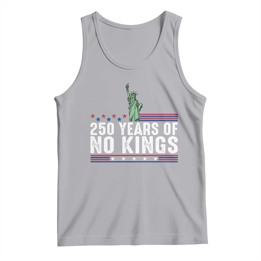 250 Years Of No Kings Tank Top Statue Of Liberty Freedom Protest TS12 Athletic Heather Print Your Wear