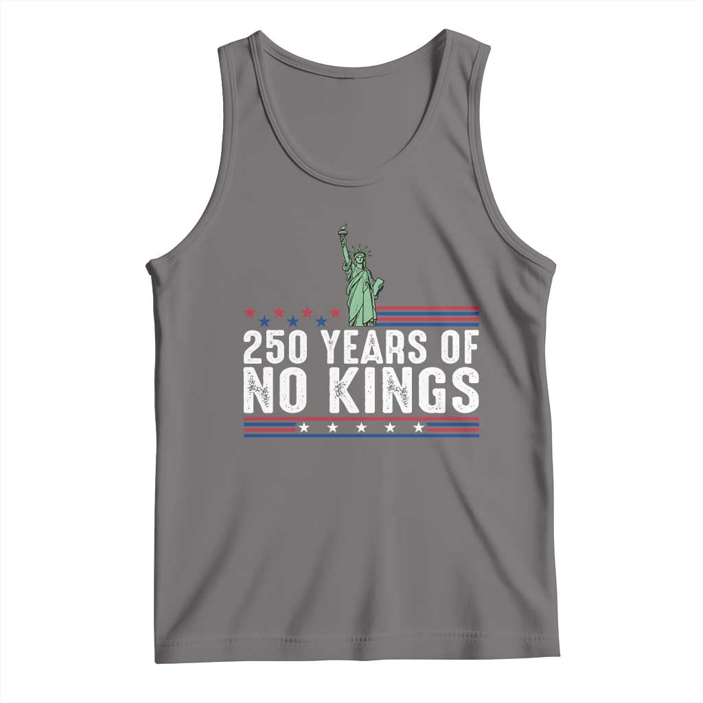 250 Years Of No Kings Tank Top Statue Of Liberty Freedom Protest TS12 Deep Heather Print Your Wear