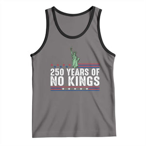 250 Years Of No Kings Tank Top Statue Of Liberty Freedom Protest TS12 Deep Heather Black Print Your Wear