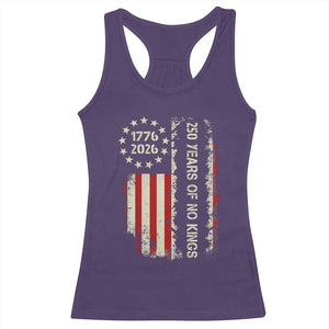 250 Years Of No Kings Racerback Tank Top Vintage American Flag TS12 Purple Print Your Wear