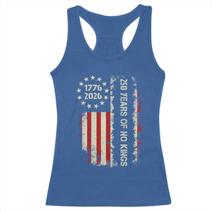 250 Years Of No Kings Racerback Tank Top Vintage American Flag TS12 Royal Blue Print Your Wear