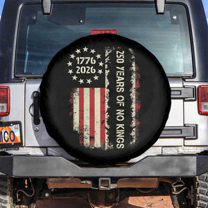 250 Years Of No Kings Spare Tire Cover Vintage American Flag TS12 No hole Black Print Your Wear
