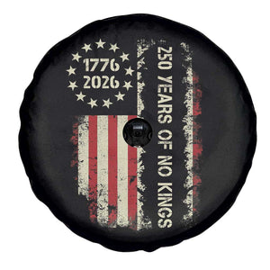 250 Years Of No Kings Spare Tire Cover Vintage American Flag TS12 Print Your Wear