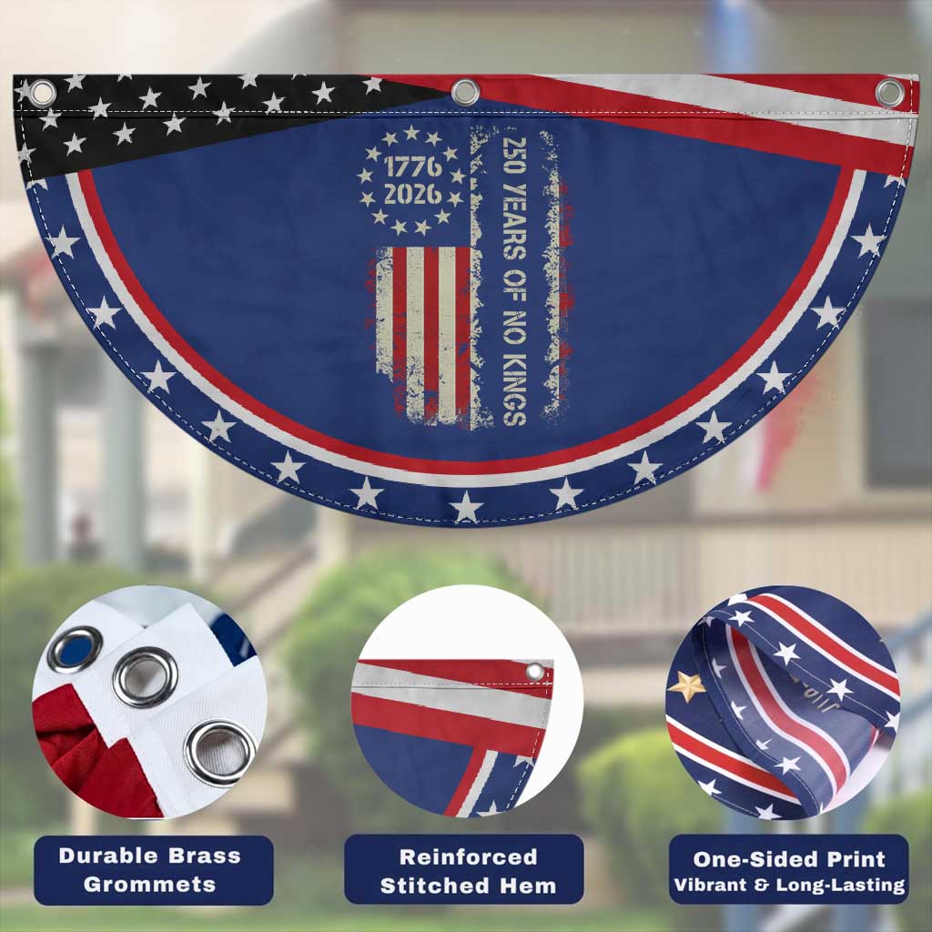 250 Years Of No Kings Patriotic Fan Flag Vintage American Flag