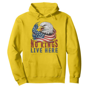 No Kings Live Here Hoodie Patriotic American Eagle TS12 Daisy Print Your Wear