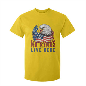 No Kings Live Here T Shirt For Kid Patriotic American Eagle TS12 Daisy Print Your Wear