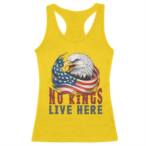 No Kings Live Here Racerback Tank Top Patriotic American Eagle TS12 Daisy Print Your Wear