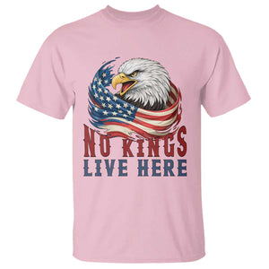 No Kings Live Here T Shirt Patriotic American Eagle