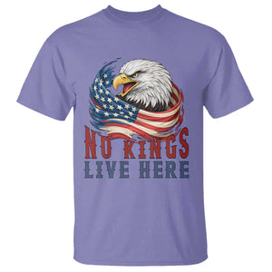 No Kings Live Here T Shirt Patriotic American Eagle