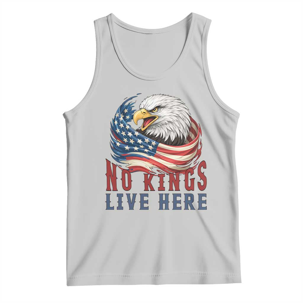 No Kings Live Here Tank Top Patriotic American Eagle TS12 Ash Print Your Wear