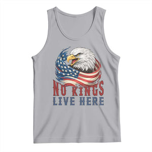 No Kings Live Here Tank Top Patriotic American Eagle TS12 Athletic Heather Print Your Wear