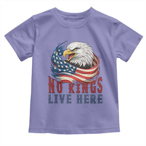 No Kings Live Here Toddler T Shirt Patriotic American Eagle TS12 Violet Print Your Wear