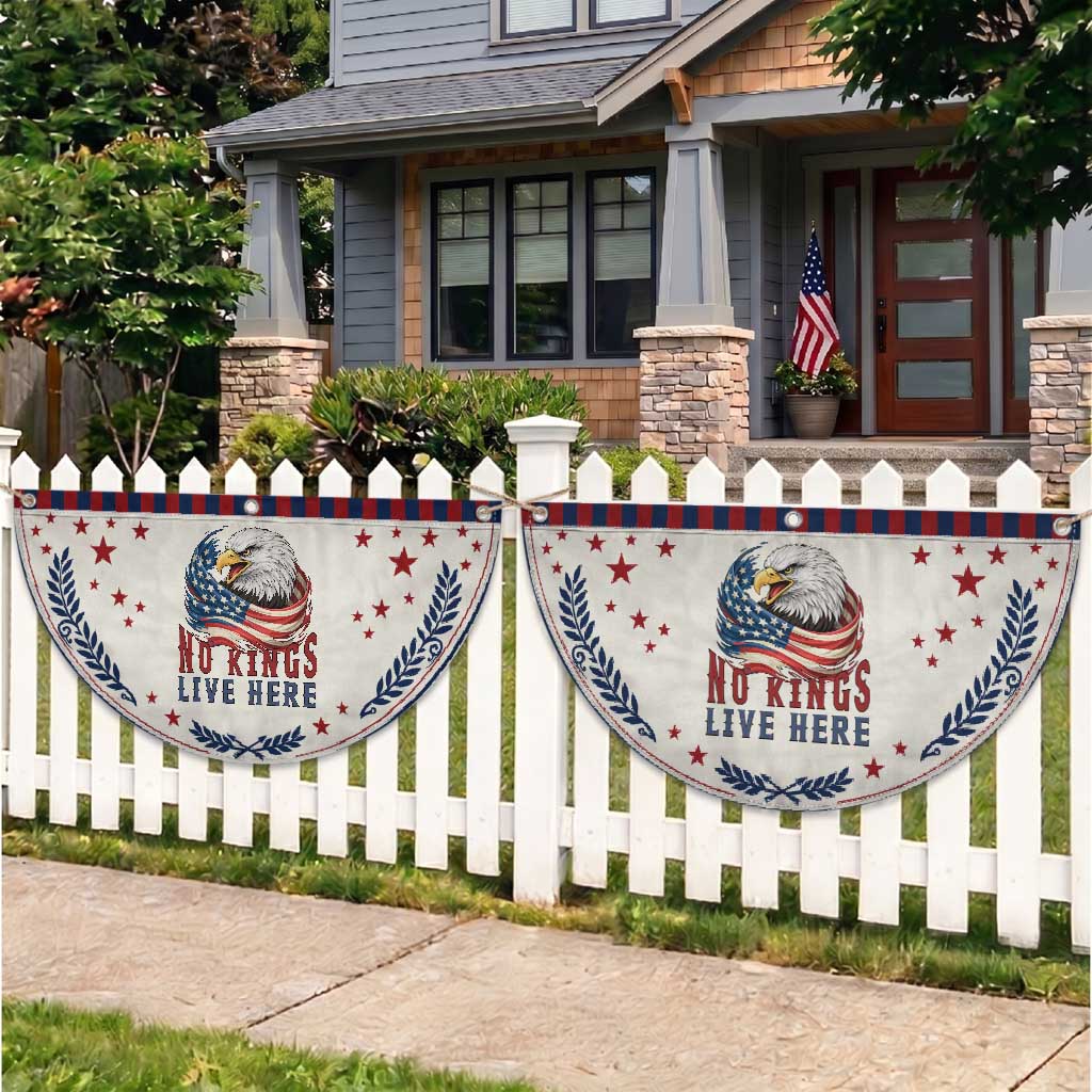 No Kings Live Here Patriotic Fan Flag American Eagle Lover